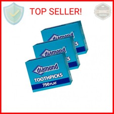 Diamond Flat Toothpicks 750ct, 3 Pack
