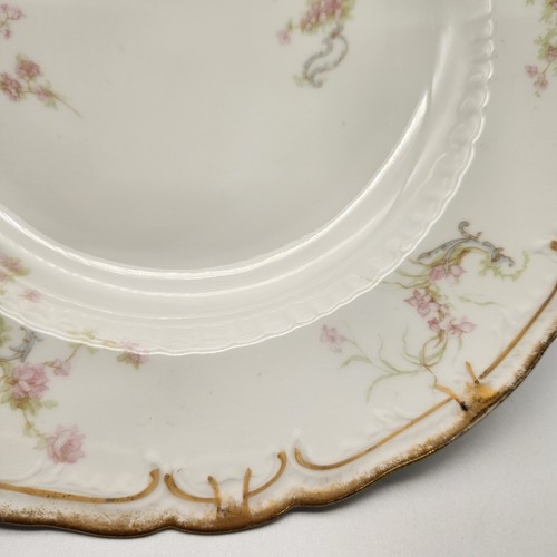 4 Vintage Haviland France Wright Tyndale Van Roden Pink Floral Coupe Soup Bowls - Picture 17 of 17