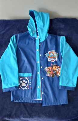 Childs Paw Patrol hooded raincoat size M/L