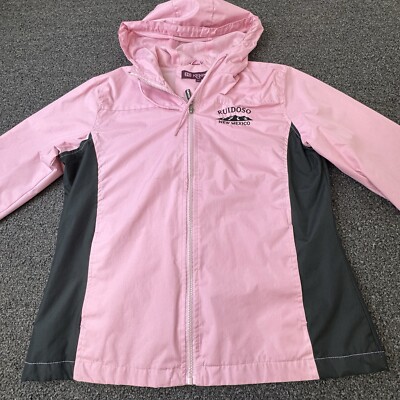 Kenpo Rain Jacket Pink Black Womens Large Hooded Ruidoso New Mexico