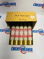 Lot of 10! Littlefuse RLS 60 Power-Guard Renewable Fuse 60 Amp 600V Class H