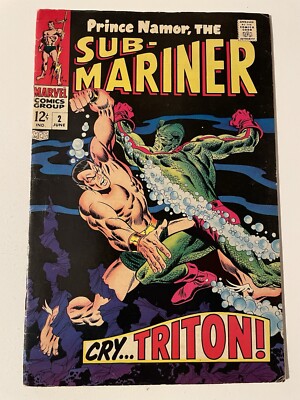 Prince Namor Sub-Mariner 2 Marvel Comics June 1968 Triton