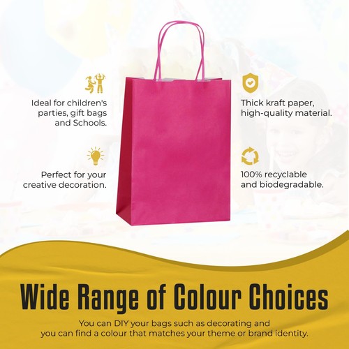 Party Gift Bags with Handle - Paper Carrier Bag for Christmas, Birthday, Wedding - Picture 40 of 217