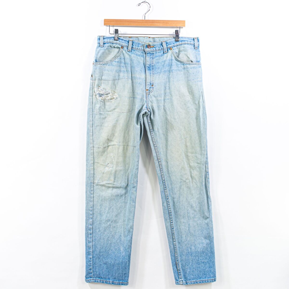 Levis 506 Jeans 37 x 32 VTG 90s Repaired Patched Grunge Levis 506 Jeans 37 x 32 VTG 90s Repaired Patched Grunge
