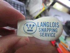 Westinghouse Langlois Snapping Service advertising metal noise clicker Vintage
