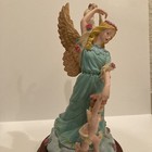 Angel with Angel Child 9” Figure Pink Roses Angelic Figure Angel Wings — photo 8