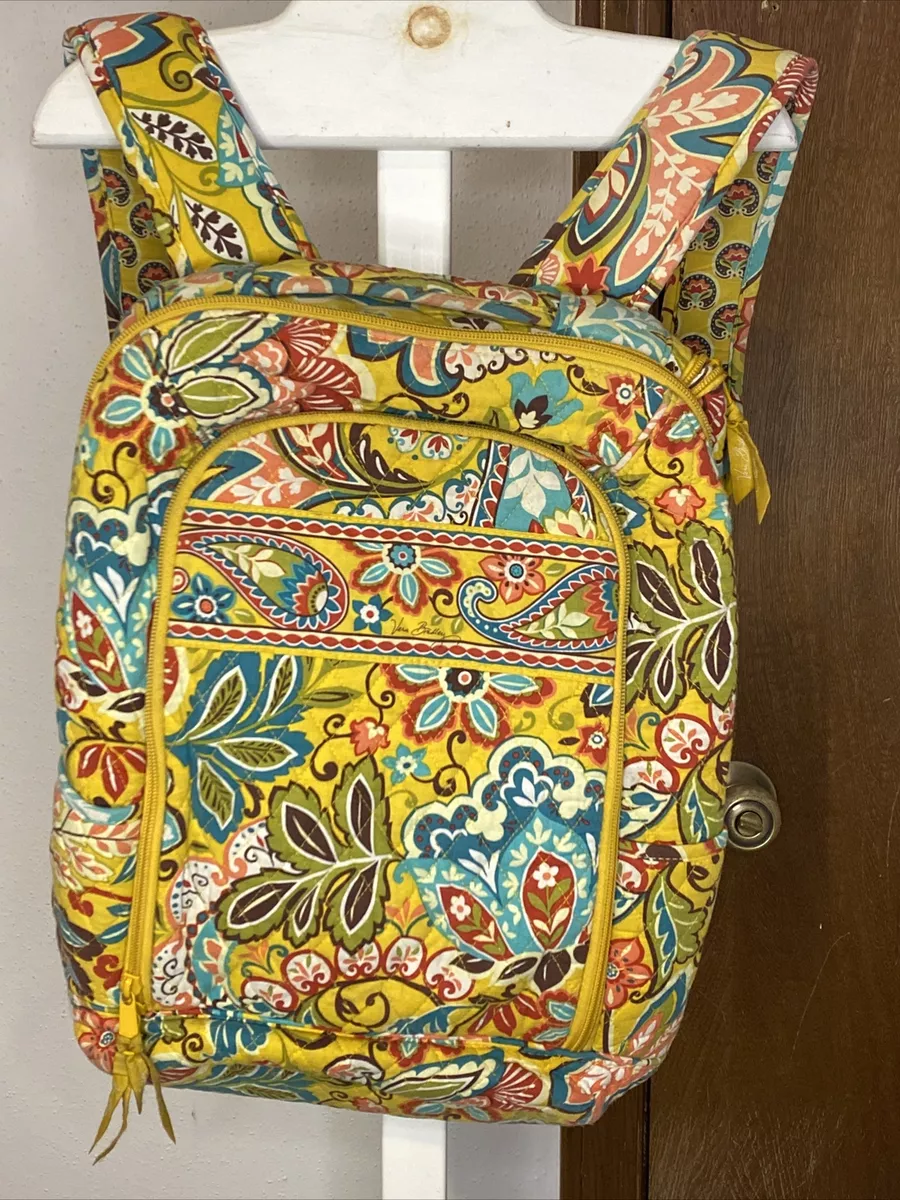 Yellow floral backpack sales