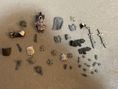 A23301 WARHAMMER 40K SPACE MARINES BLACK TEMPLARS BITS LOT BACKPACK OATHS GW