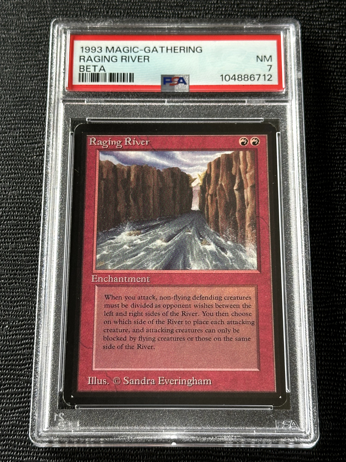 Beta Raging River Limited Edition Magic the Gathering MTG PSA NM