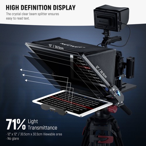 NEEWER Teleprompter X17 II&RT113 APP Control for Manfrotto 501PL iPad iPhone - Picture 2 of 8