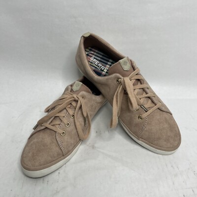Sperry Top Sider Sailor Womens 9M US Peanut Tan Suede Sneakers Casual STS84883