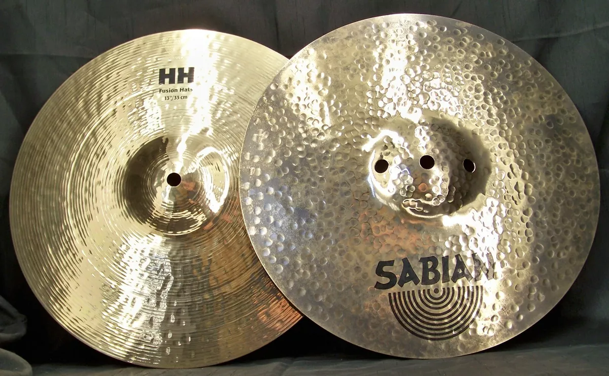 Sabian HH 13 Fusion Hi Hat Cymbals Brilliant Finish Model 11350