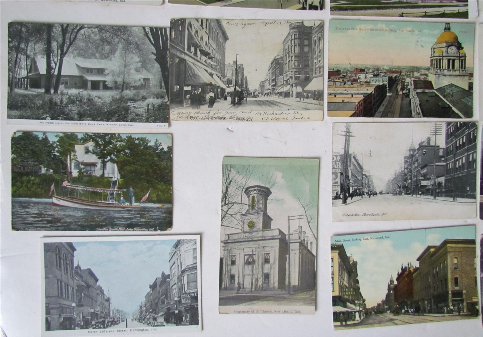 INDIANA lot of 35 IN ANTIQUE POSTCARDS eBay