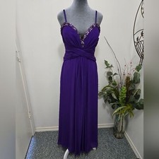 Le Femme Purple Rhinestone Prom Dress Size 10