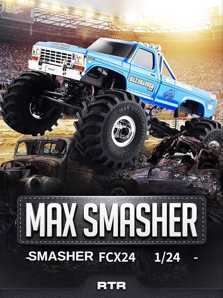 FMS 1:24 FCX24 Max Smasher 4WD RTR RC Monster Truck - USA 1