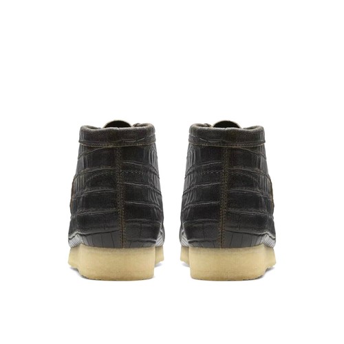 NEW Men Clarks Wallabee Original Black Crocodile Distress Limited Edition shoes - Picture 4 of 5