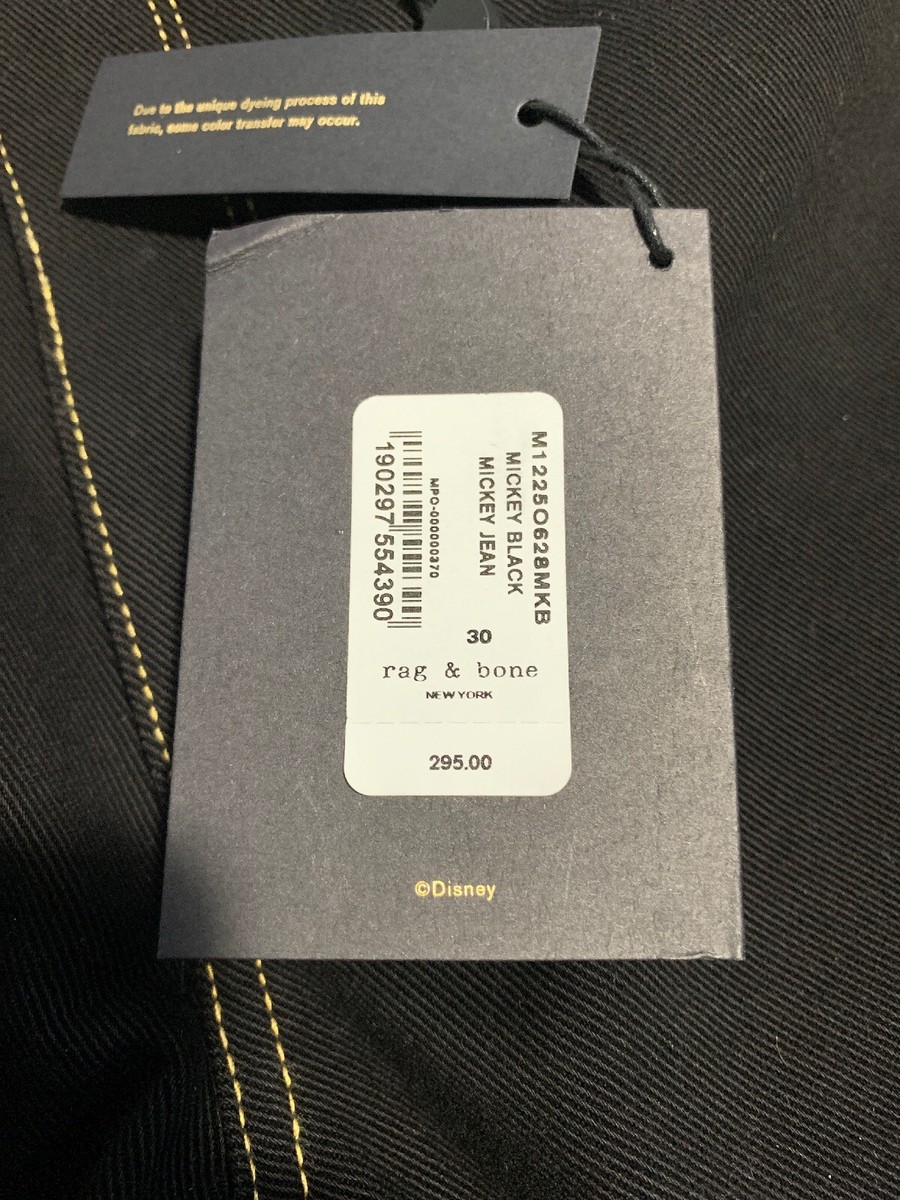 Rare! Rag & Bone X Disney Mickey Mouse Jeans 90 Years Anniversary