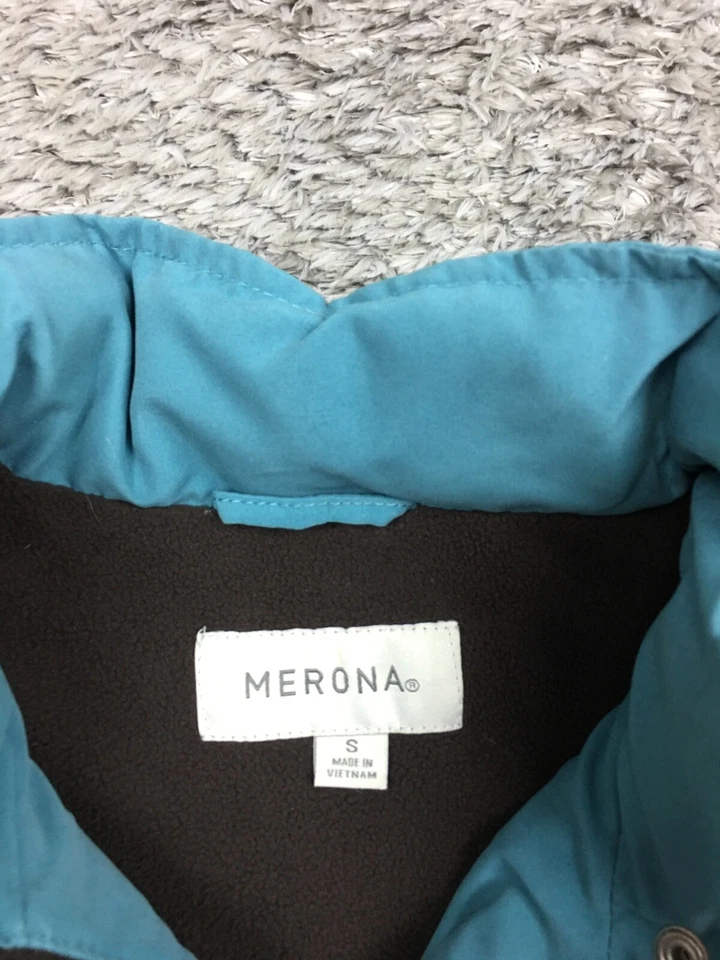 Merona Puffer Vest Jacket Womens Size Small Blue Sleeveless Lined - Image 4 of 4