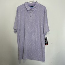 PGA TOUR Mens Golf Polo Shirt XL Purple Short Sleeve Collared NEW