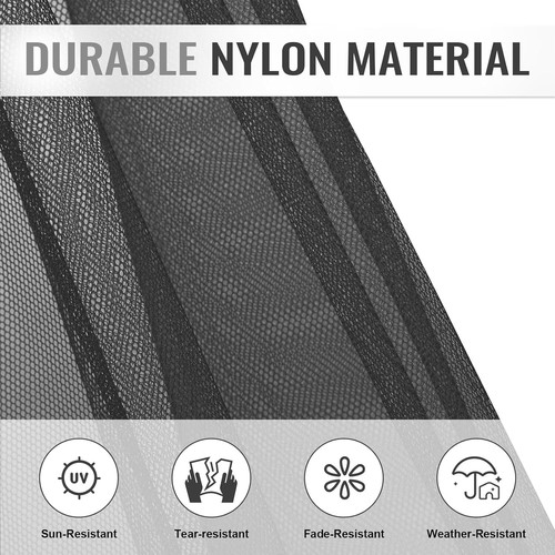 Premium 4-Panel Mosquito Netting for Gazebo 10' x 12', Easy Install with Zippers - Picture 9 of 11