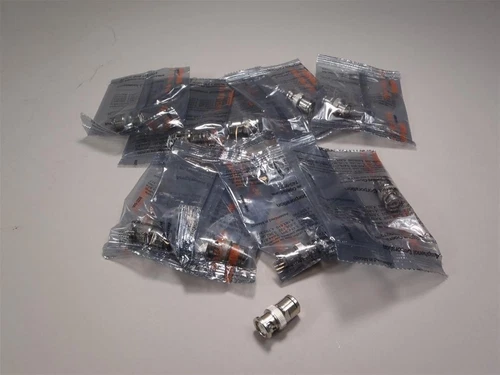 Lot of (10) Pieces Amphenol AMPH BNC Plug Connectors 46650-75 75 Ohm Load -NIB!