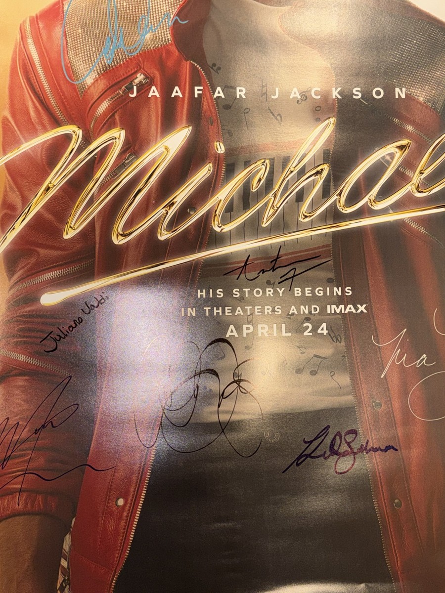Michael 2026 Movie Movie Poster Cast Signed COA Autograph Jaafar