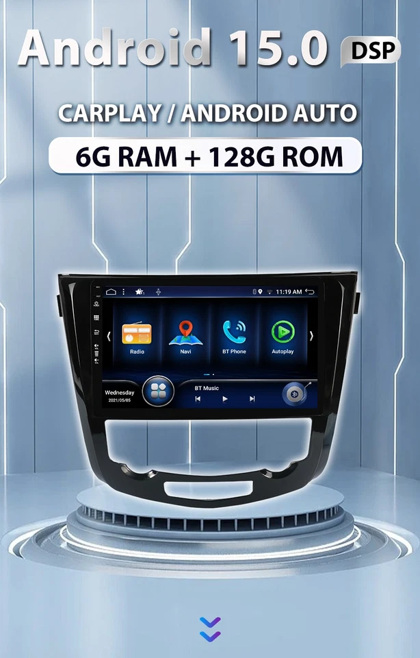 6G+128G Android 15 Autoradio Für Nissan X-Trail T32 Qashqai J11 T31 J10 Car Play - Bild 3 von 4