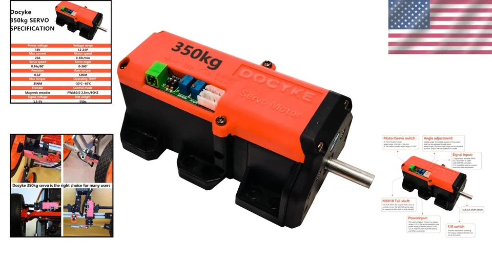High Torque RC Servo 350kg.cm with Dual Operating Modes - Motor & Position - Image 2 of 4