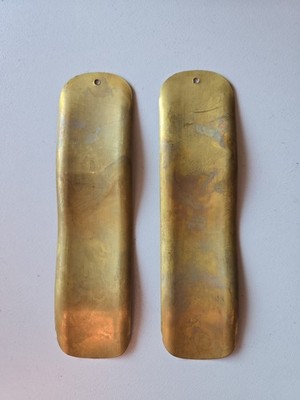 2 Metall Bleche, XA..Dolch  Scheide Dolchscheide Blankwaffe Metallblech Teile?