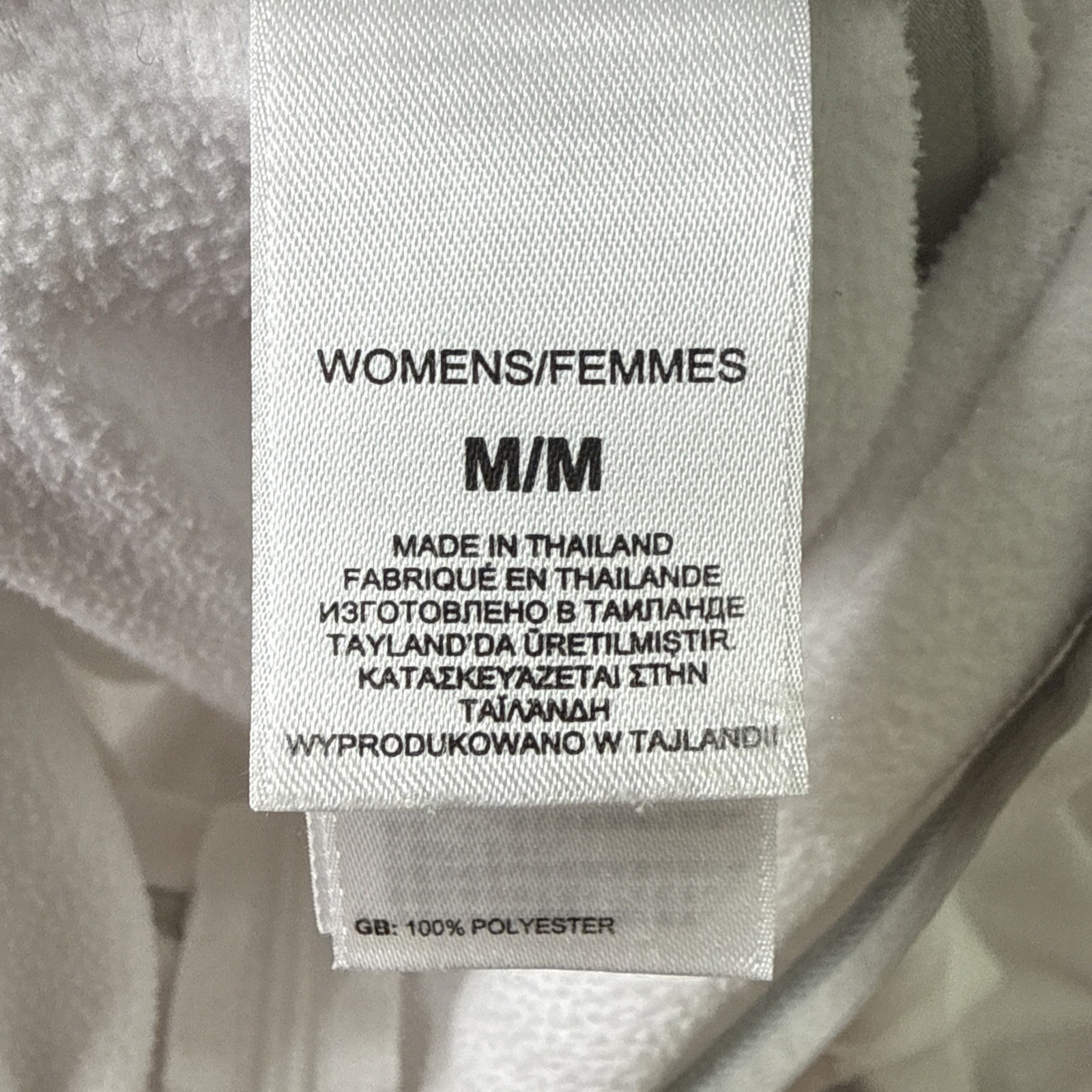 The North Face Womens Polartec Fleece Hoodie Jacket White M Full Zip Lightweight thumbnail 7