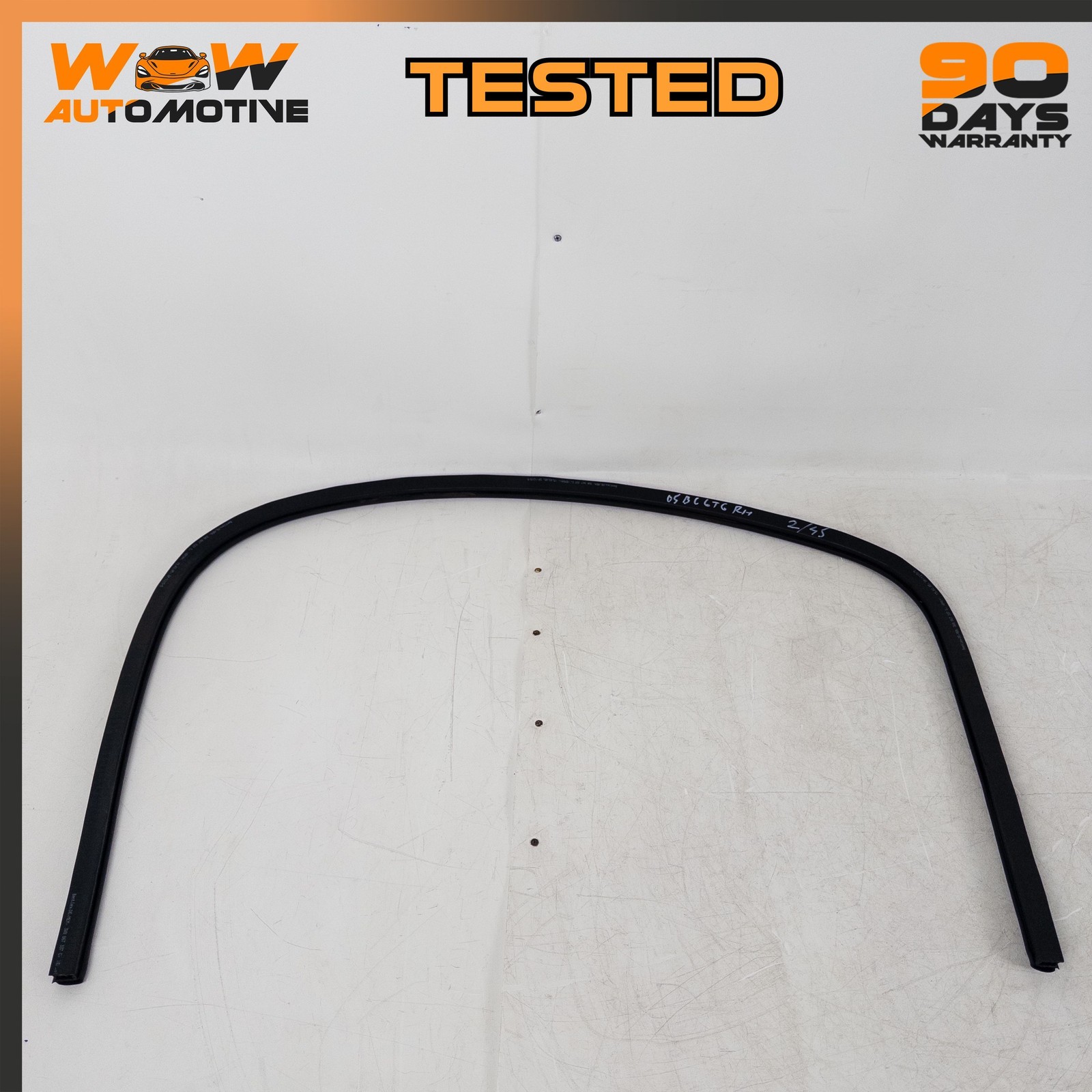 04-13 BENTLEY CONTINENTAL GT COUPE RIGHT PASSENGER SIDE LOWER DOOR SEAL OEM
