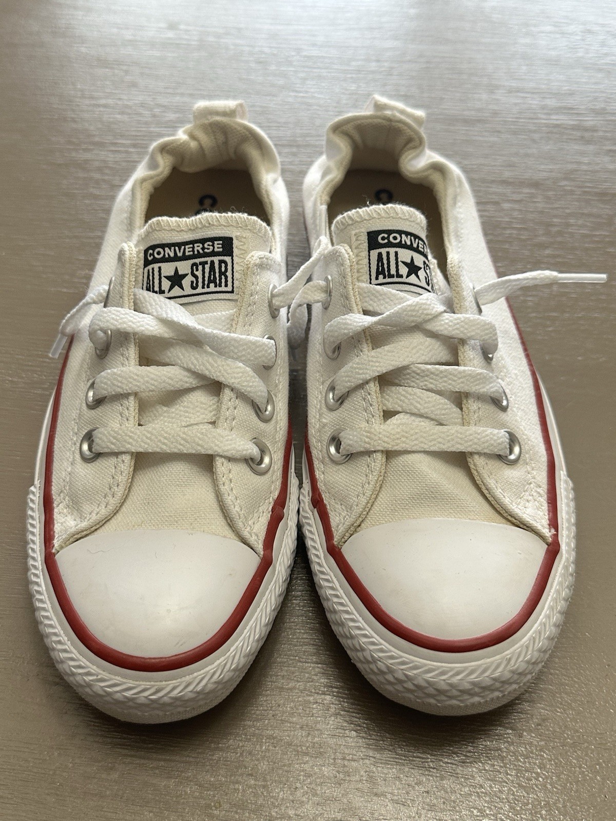 Converse Chuck Taylor All Star Shoreline Slip-On Sneakers White Canvas Women’s 6
