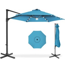 Best Choice Products 360  LED Rotating Cantilever Offset Umbrella - 10ft