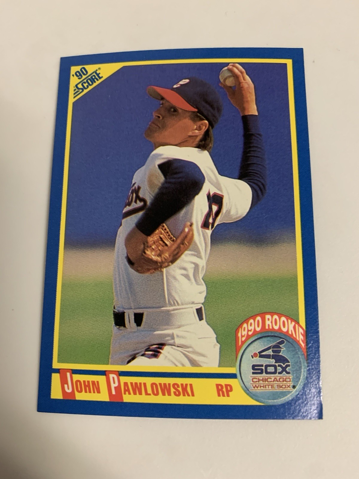 1990 Score Rookie John Pawlowski Chicago White Sox