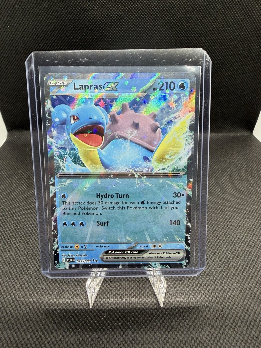 Pokémon Lapras GX Ultra Rare Holo Sun & Moon 022/088 Basic Water