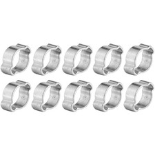 Schlauchschellen Edelstahl 9-11mm 10 Stück, Zweiohrschellen, verstellbar