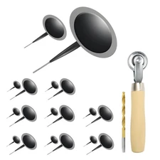 16 PCS Tire Patch Kit Puncture Repair Plugs Roller 4mm Twist Drill Bit