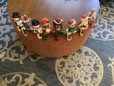 Plastic Stocking Hangers Mouse Elf Santa Drummer Boy Lot Of  8Christmas Vintage