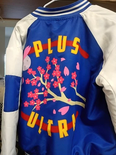 Young All Might Bomber Varsity Jacket BNHA Size Large Used Limited Edition - product listing photo