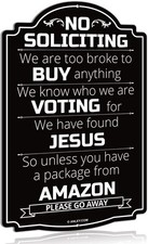 Anley No Soliciting Sign for Home and Business, Do Not Ring The Bell 12" x 8"