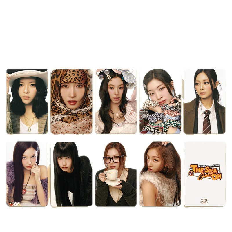 9pcs/set TWICE Special Album TEN The Story Goes on Self Made Card