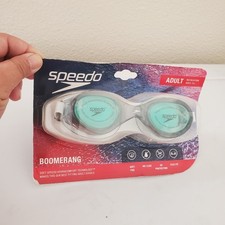 Speedo Adult Boomerang Swim Goggles - Blue Cobalt, Ages 14