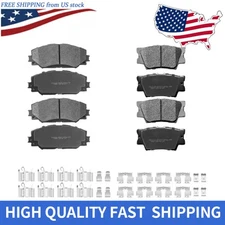 For 2006 2007-2018 TOYOTA RAV4 LE  2.4L 2.5L Front & Rear Ceramic Brake Pads