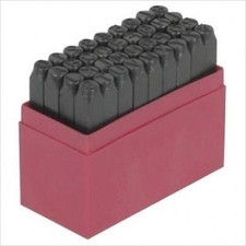36 Piece Metal Letter and Number Stamper ID Tool Set Kit Steel Alphabet Stamp Pu
