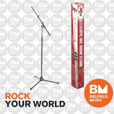 Xtreme MA425B Microphone Stand w/ Telescopic Boom - MA-425B Black Belfield Music