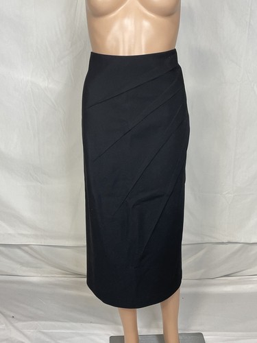 Gucci Women's Skirt Mid Length Wool Size 46/US 10 Black *PREOWNED*