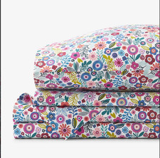Company Kids Joyful Mini Flower Classic Cool Organic Cotton Percale Bed Sheet