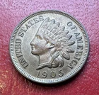 1905 Indian Head Cent Penny 1c - Uncirculated - Full Liberty