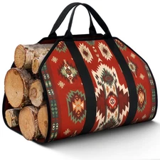 Large Firewood Carrier with Handles 39 x 18 Inches Canvas Firewood Log Carrie...