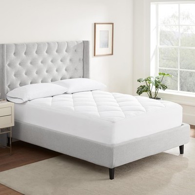 Serta Air Dry Extra Comfort Plus 100% Cotton Fabric Quilted Queen, White